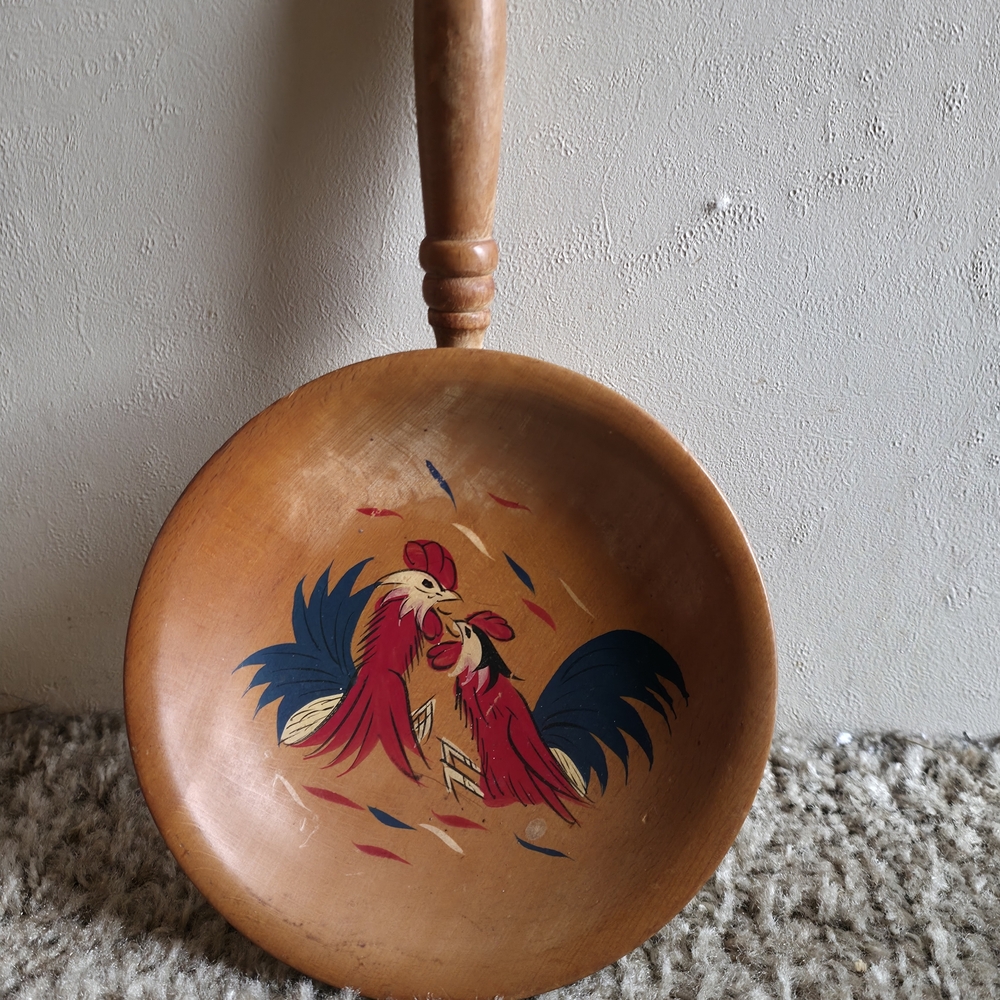Rustic Rooster Decorative Wooden Bowl - Picture 6 of 6